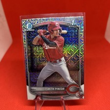 2025 Bowman - Chrome Prospects Esmith Pineda #BCP-37 Mojo Refractor (1st) Reds