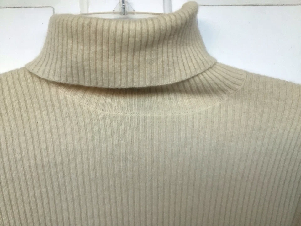 Suéter Ralph Lauren Etiqueta Negra 100% Cachemira Manga Larga Acanalado Cuello Alto, M. Foto 2 de 4