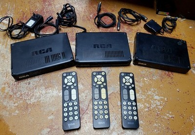 Lot of 3 - RCA DTA800B1 DTV Digital TV Converter Box With Remote Control