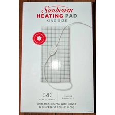 Sunbeam King Size Heating Pad 12" x 24" Open Box