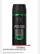 Axe Deo Africa Uomo Spray Mandarino e Legno Di Sandalo 24h 150ml