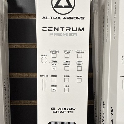 Altra Arrow Centrum 246 Premier Shafts .001, 350 Spint, 1 doz.-New