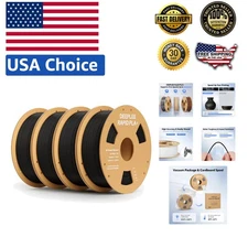 1.75mm Rapid PLA Plus Filament for FDM Printers - High Quality, 4 Pack