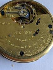 J.W. Benson London “The Field Watch” English Lever Pocket Watch Movement c.1890s