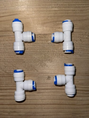 #ad #ad 4 1 4” T 3 Way Connect Water Purifiers Tube Fittings For Reverse Osmosis Valve $5.99