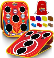SWOOC Games - Backyard Arcade 2-in-1 Bean Bag Toss Game for Kids w/Carry B...