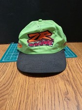 Vintage Arctic Cat Snapback Hat Mens Green ZR Racing 90s Y2K Snowmobile (TOTE 3)