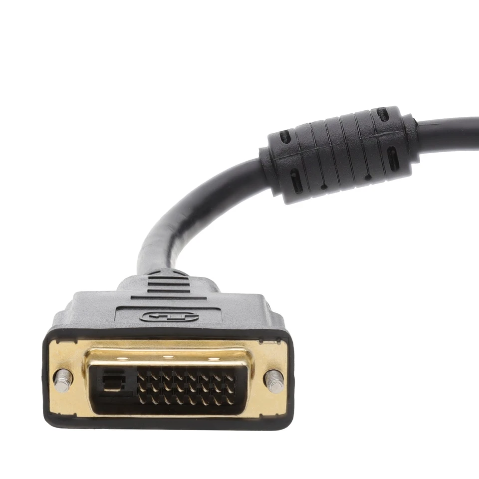 DVI-D Dual Link Mit Ferritkernen Männlich Zu Männlich Kabel Gold 1,8m 2m Kabel - Bild 3 von 4