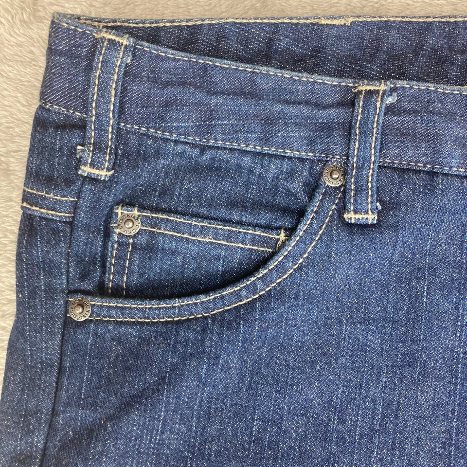 Dickies 法兰绒内衬牛仔裤女式 18R 码直筒蓝色棉 — 第 3/4 张图片