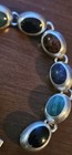 MEXICO TAXCO 925 TJ 7 Stamped: Sterling Silver-Multi Gem Link Bracelet 7.5"x12mm — photo 8
