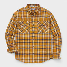 Men's Burlyweight Flannel Relaxed Fit Shirt Heavyweight Cotton Work Plaid Jacket