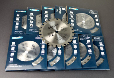 10x Kreissägeblatt Sägeblatt Ø115mm - 24Z für Mini-Handkreissäge Bohrung - 10mm 