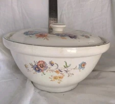 OVEN PROOF  USA Floral Covered  Baking  Cassarole Dish 8" X 4"