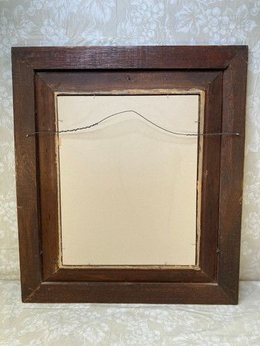 Dog w/ Sleeping Girl Framed Electro Grain Grayure 1902 McLughlin Bros NY - Picture 12 of 12
