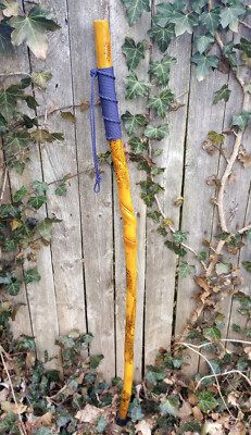 47'' - Hand Carved - Maple - Hiking Stick - Walking Cane - 550 Paracord Grip - 29