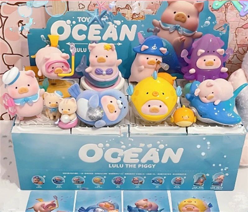 52TOYS LuLu Piggy Ocean Series Blind box One set Whole Box of 8