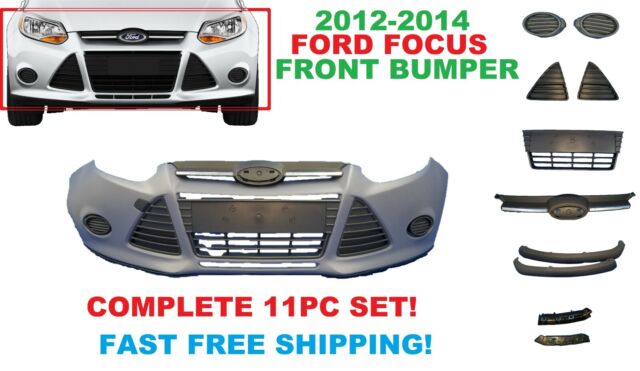 2012 2013 2014 FORD FOCUS FRONT BUMPER COVER COMPLETE WITH ALL GRILLS