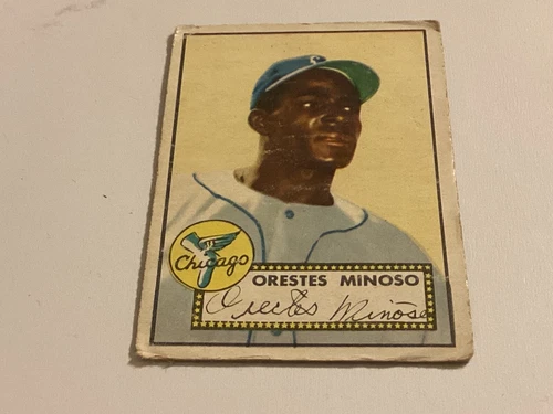 ~1952 TOPPS - MINNIE MINOSO~ POPULAR ROOKIE CARD (RC) - EX - Corner Wear -