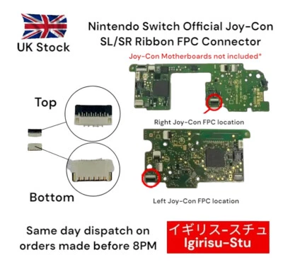 IGIRISU STU Nintendo Switch Joy-Con/JoyCon SL SR Ribbon Flex Cable FPC Connector