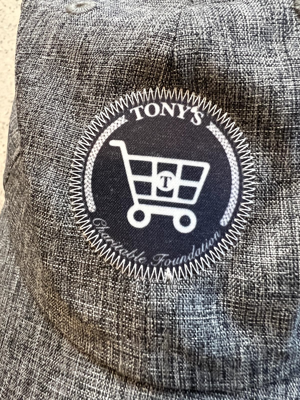 TONY'S CHARITABLE FOUNDATION GREY EMBROIDERED PAT… - image 2