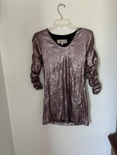 Badgley Mischka Mark James Size XS Metallic Sequin Cocktail Short Dress