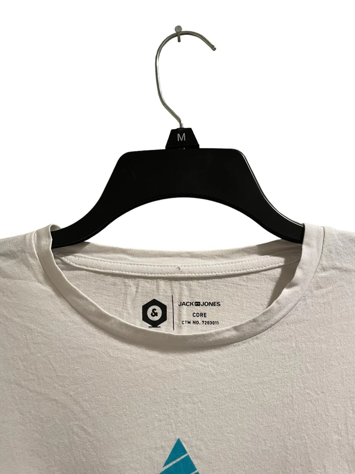 Camiseta Jack Jones Create Culture Blanca 100% Algodón Hombre’s L Excelente Estado Foto 4 de 4