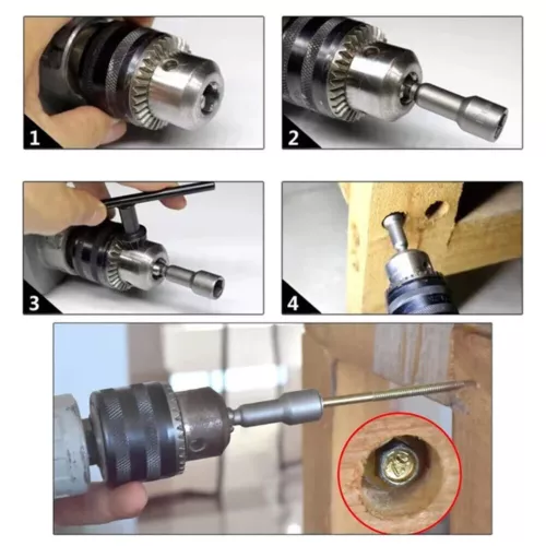 30mm Hex Deep Socket Nut Driver Bit Impact Driver Drill 6mm-19mm 1/4" Hex Shank - Bild 13 von 39