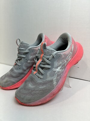 ASICS Womens Gel-Nimbus Lite 2 Gray Blazing Coral Running Shoes Size 9