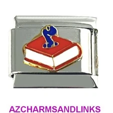 Bookworm Italian Charm Bracelet Link Compatible with all 9mm Charms #64