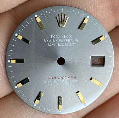 Rolex graues Zifferblatt Luminova für Datejust Turn-o-Graph Modell Ref 116263