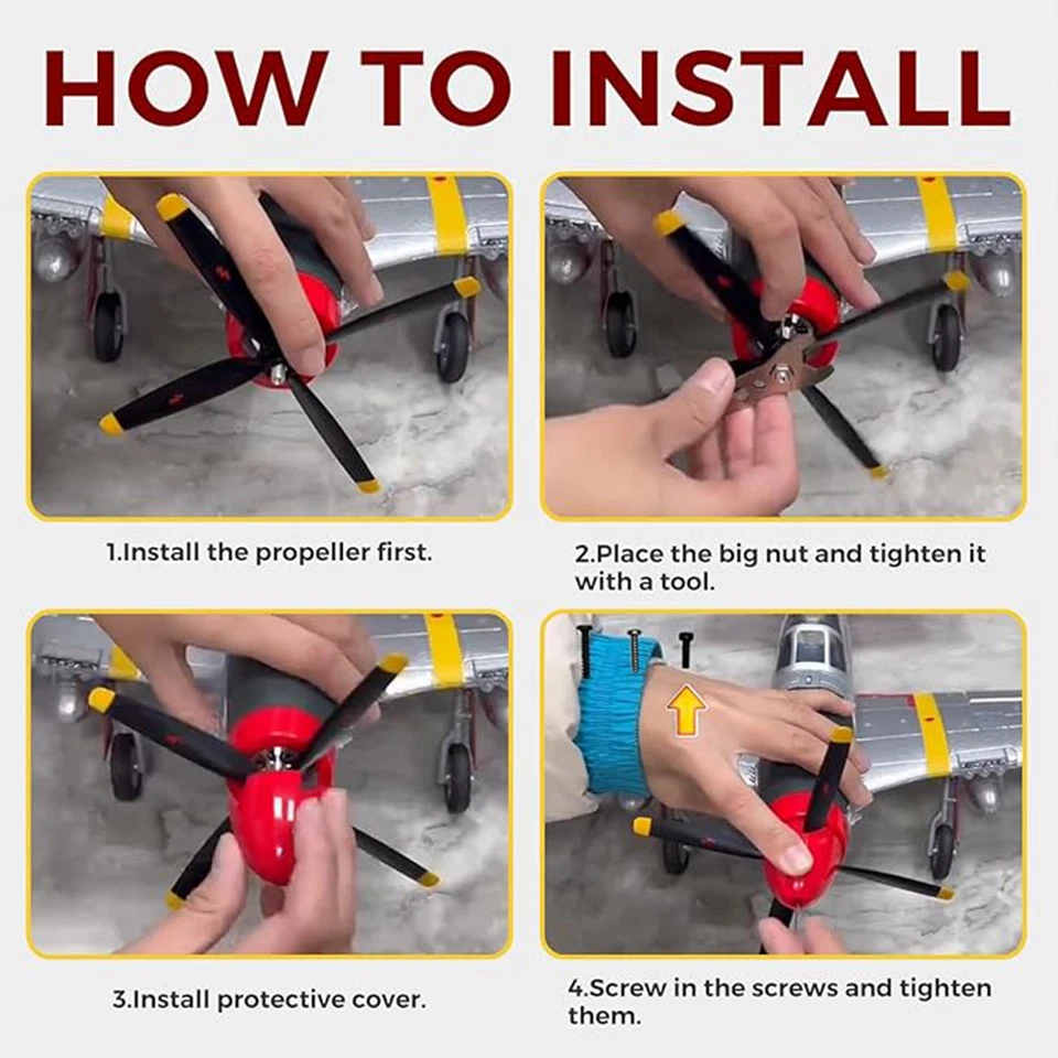 Hélices y carenado de repuesto WLtoys A280 2 piezas, repuesto para avión RC A280 Foto 4 de 4
