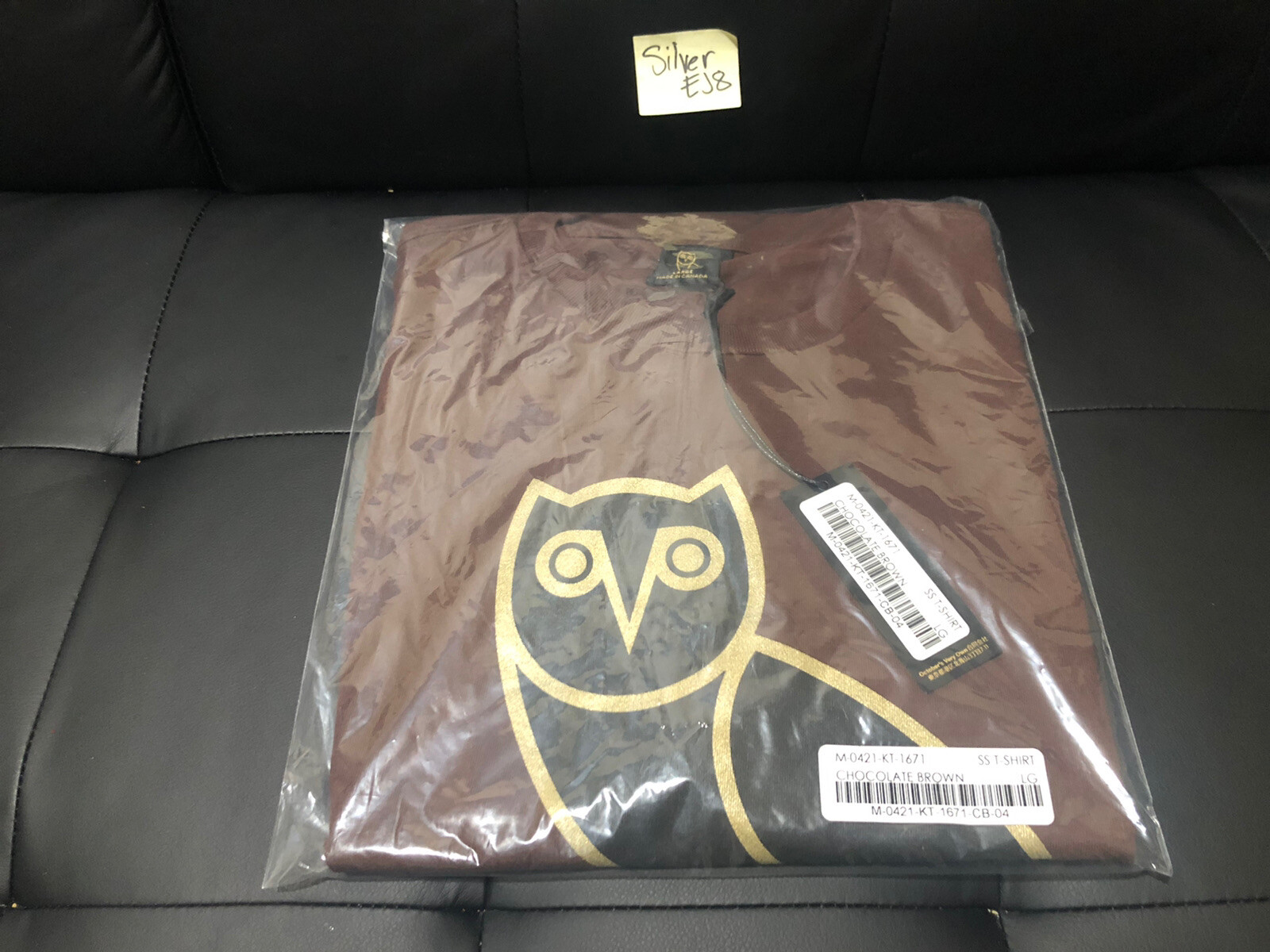 New OVO Brown T Shirt Tee Large L LG 2021 Fall Winter 2021 Authentic