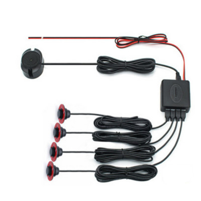 Car Reverse Backup Rear Radar Sound Buzzer Alarm System With 4 Parking Sensors