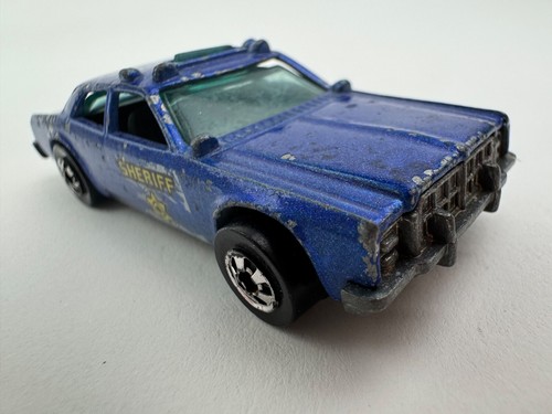 Hot Wheels Blue Highway Patrol Car Police Sheriff #701 1977 - Picture 6 of 8
