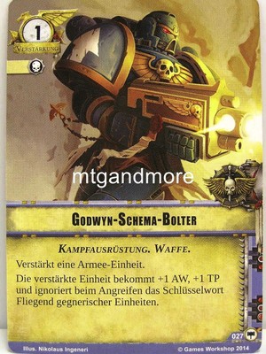 Warhammer 40000 Conquest LCG - Godwyn-Schema-Bolter  #027 - Base Set dt.