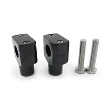 Black 1.25" Motorcycle 31.25mm Handlebar Riser Clamp For Harley Cruisers Chopper