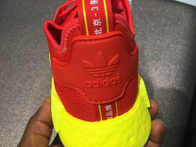ya♥1 Adidas Originals NMD R1 Beijing BJ Red Yellow White FY1262