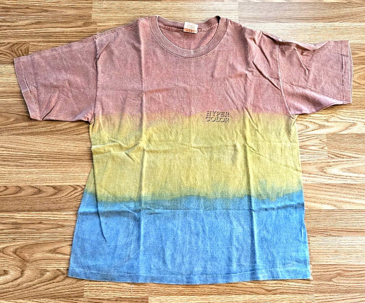 Rare Vintage 90s Hypercolor Generra Tie Dye Color Changing