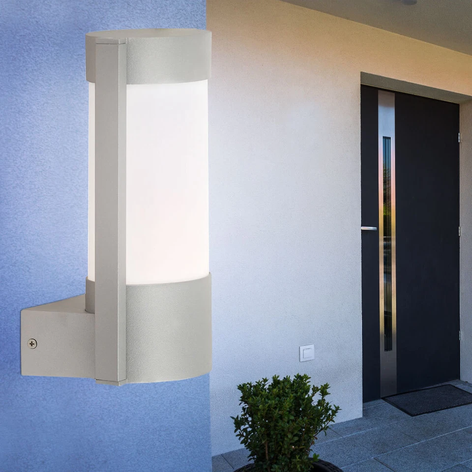 Wandleuchte Wandlampe Außenleuchte IP44 Wetterfest Balkon silber warmweiß LED - Bild 4 von 4