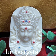 2.5''+Top Natural Genuine Tagua Nut Hand Carved Tara  Reiki Decoration Gift B17B