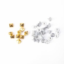 100pcs Metal Pyramid Studs 7–15 mm Silver Bronze Gold Gunmetal Rose Gold DIY