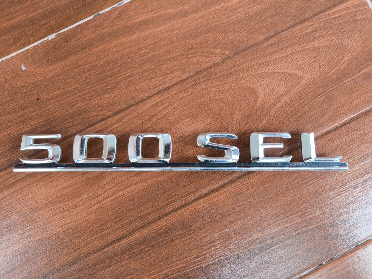 500 SEL trunk emblem badge Script Fit Mercedes Benz W126 500SEL 