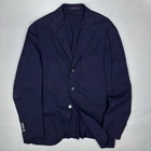 The Gigi Navy Men’s Unlined Blazer Jacket 56/46 Cotton Blend Textured Casual