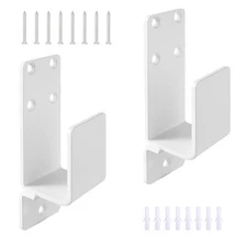 WENHUALI 2 Pack Door Barricade Brackets, Heavy Duty Metal Door Security Bar B...