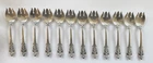 12 Wallace Grande Baroque Sterling Ice Cream Forks