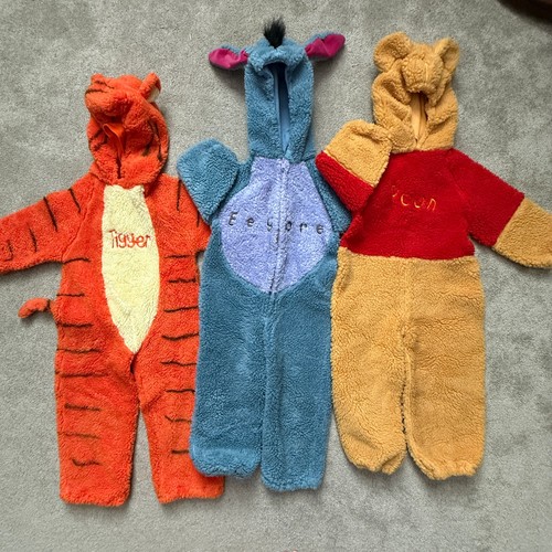 The Disney Store Winnie the Pooh / Tigger / Eeyore disfraces difusos de Halloween 4-6T