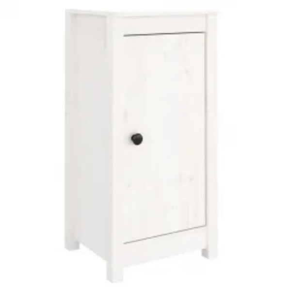 Sideboards 2 Stk. Weiß 39X35X80 Cm Massivholz Kiefer-image