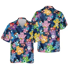 Care Bears HAWAIIAN Shirt, Button Up Shirt, Cute Care Bears Shirt