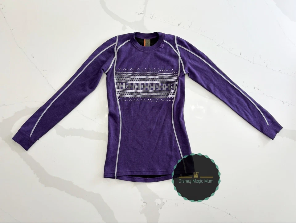 Helly Hansen Lifa Merino Wool Long Sleeve Crew Purple Ski Women XS - Image 4 of 4