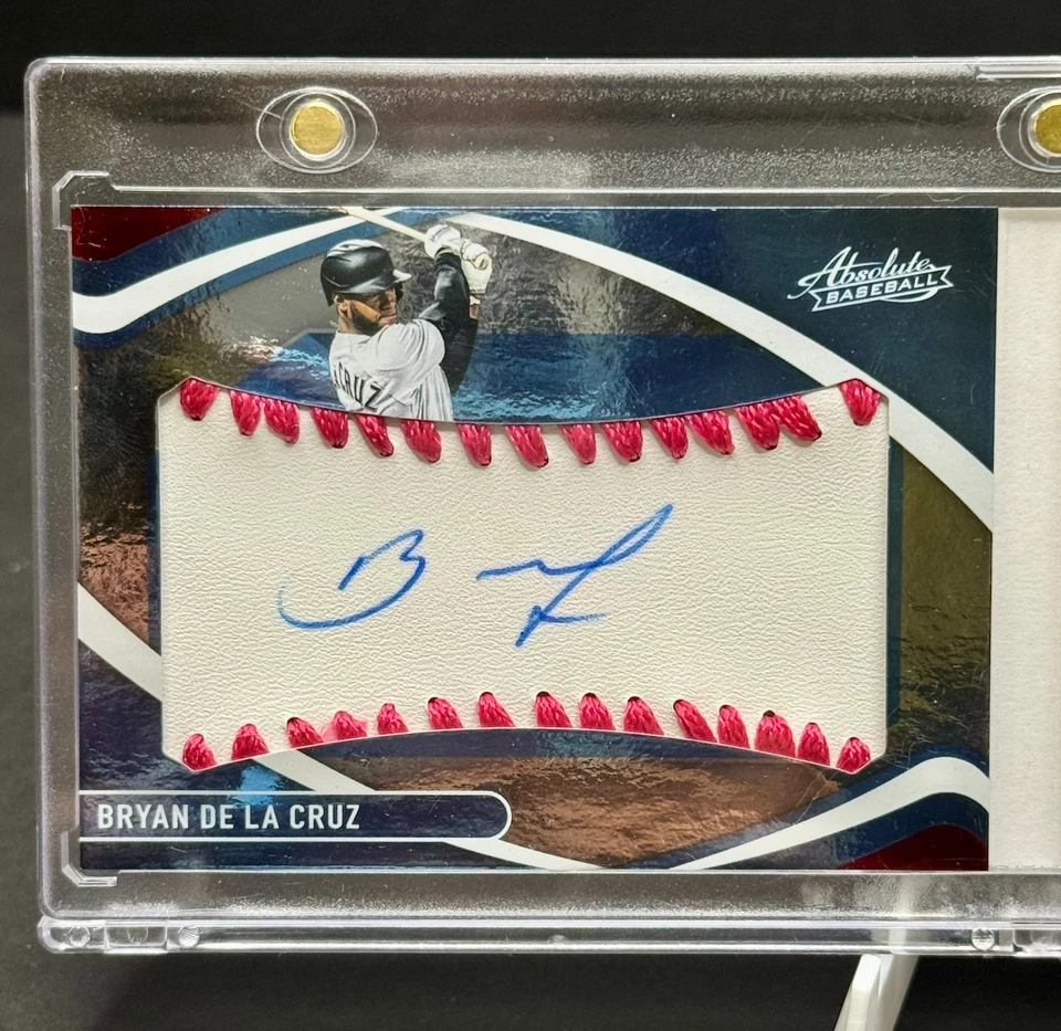2022 Panini Absolute Bryan De La Cruz Material Booklet Signatures/35 RC#151 JSCA - Image 2 of 4